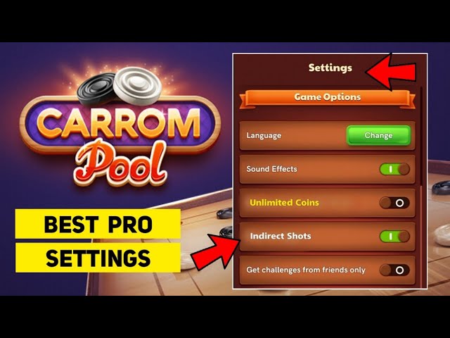 BEST PRO SETTINGS FOR CARROM POOL | JAMOT GAMING