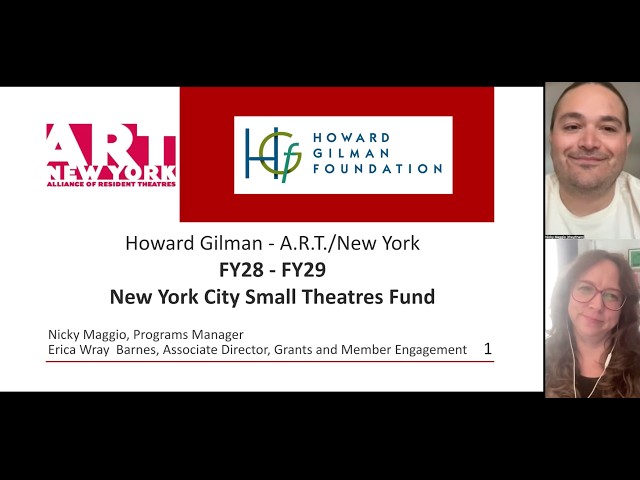 FY28 - FY29 New York City Small Theatres Fund - Applications Open in Fall 2026