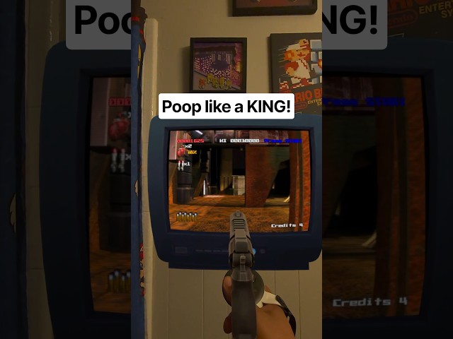 Retro Gaming on the Toilet! #retrogamedevvr #toilet