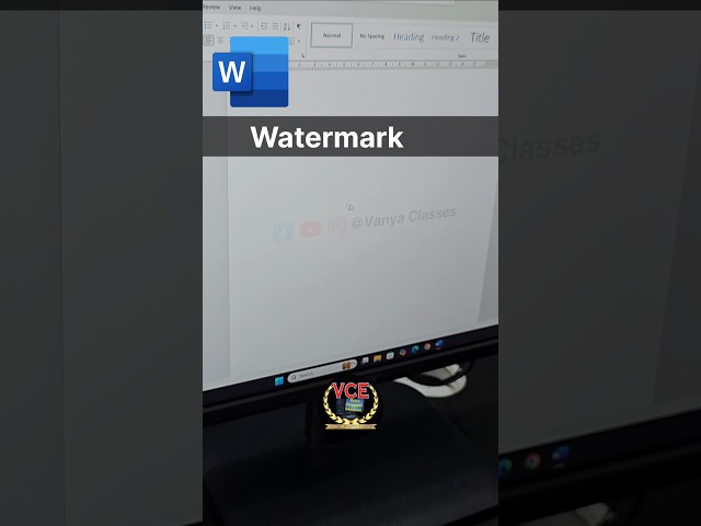 Watermark in MS Word how to insert | Picture Watermark in MS Word