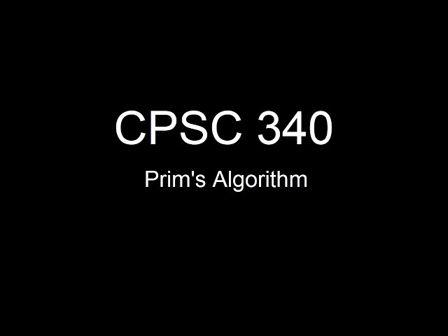Prim's Algorithm