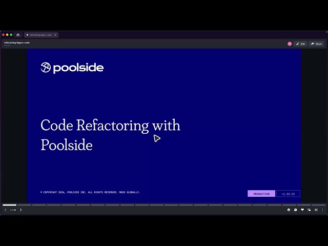 Code refactoring with Poolside