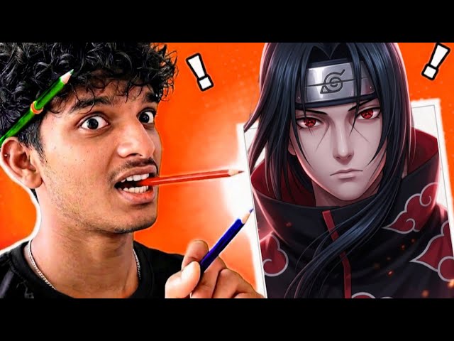 Aaj maine banaya ITACHI UCHIHA ki drawing 🤯 || pavan art & vlogs 