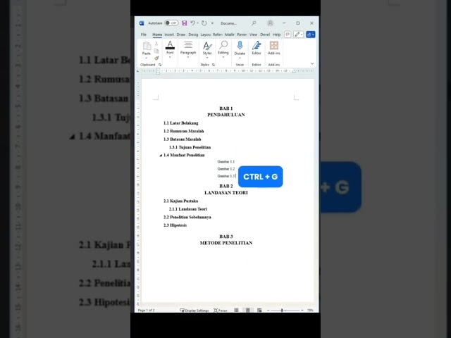 Cara Format Skripsi Otomatis 1 Detik di Microsoft Word! 😱🎓 #shorts