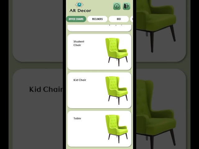 Augmented Reality based Furniture Visualization application using Unity