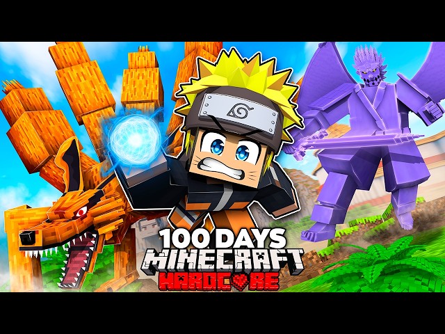 I Survived 100 Days as a NARUTO Mod in HARDCORE Minecraft [Full Movie]