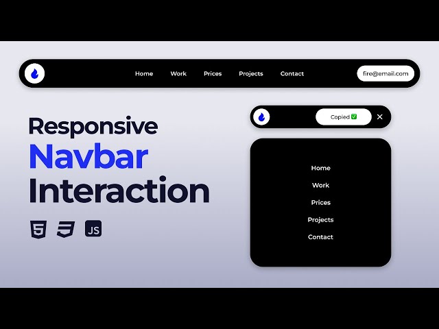Responsive Navbar Interaction Using HTML CSS JavaScript