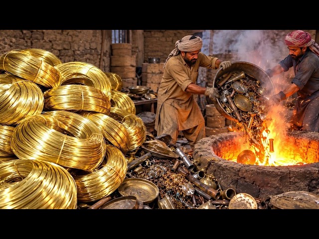 Incredible Process of Making Shiny Metal Wire From Scrap inside a local factory