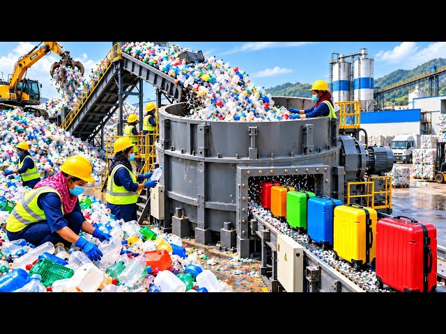 Inside the Factory Turning Millions of Waste Plastic Bottles into Durable Suitcases | Full Process