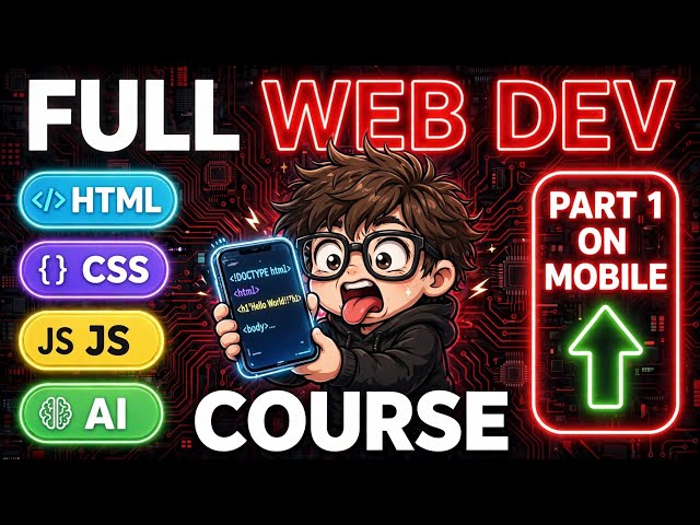 Full Web Dev Course Part 1 - Coding on Mobile? 😱 | HTML, CSS, AI Full Course