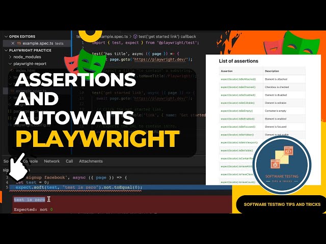 Playwright tutorials for beginners | Expect and auto-waits in playwright with example