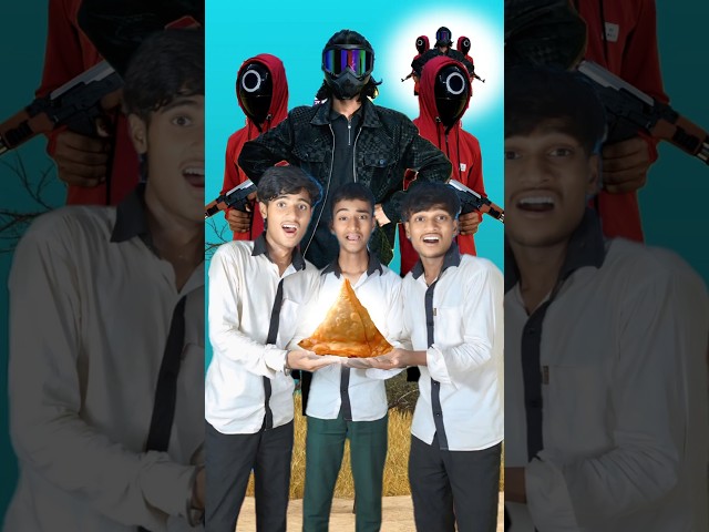 Samosa Challenge 🤯🎭 #squidgame2 #squidgame #bmbcomedy #youtubeshorts #viral