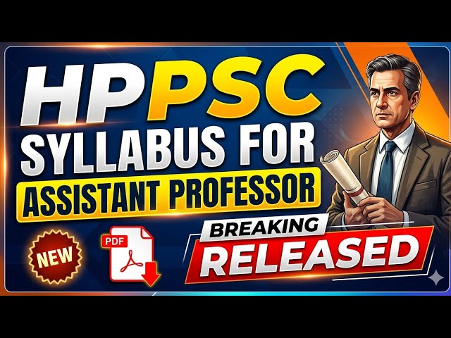 Himachal Pradesh Assistant Professor Syllabus. Public Administration. 