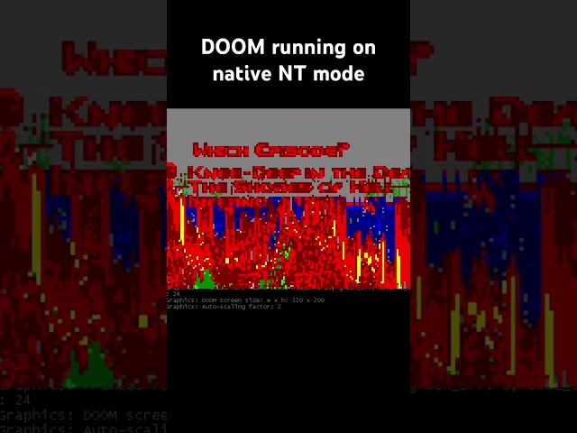 DOOM Running on the KERNEL? (No Windows!)👹 #shorts #DOOM #ItRunsDOOM #WindowsTricks #Coding #Kernel