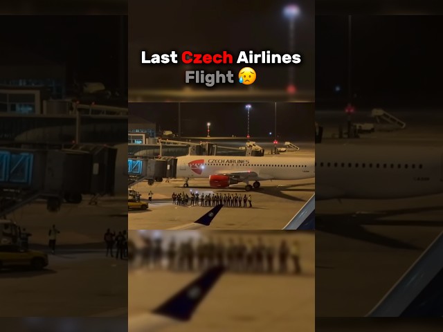 Last Czech Airlines Flight 😥 #shorts #aviation #airplane #lastflight #boeing #b747 #csa #edit #fyp