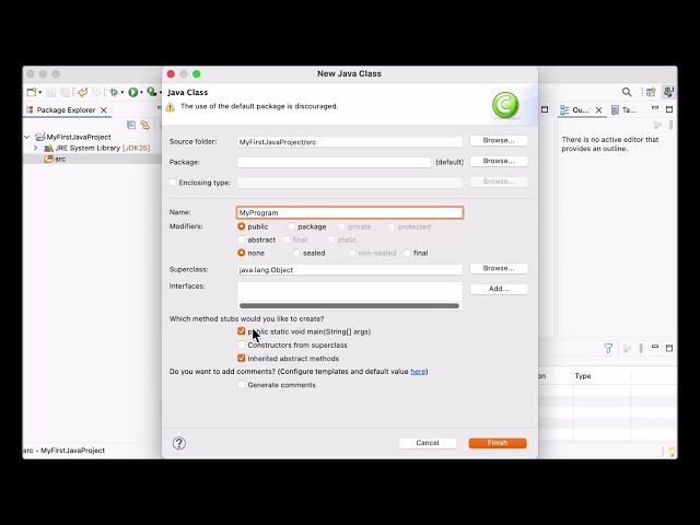 Java - How to Create a New Java Project in Eclipse 2025