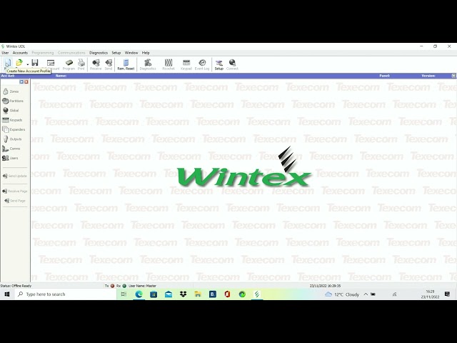 How use Texecom Wintex - creating an account & connecting to the panel