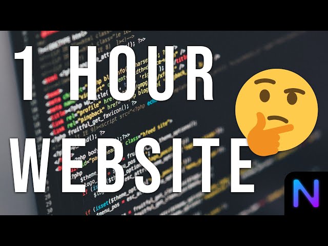 Speed Coding a Website in 1 HOUR