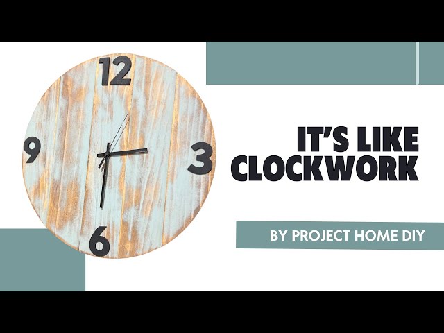 It's Like Clockwork | DIY Wooden Wall Clock Kit | Kitchen Home Decor