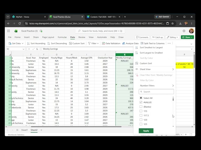 Module 2 Lesson 0   Excel Practice