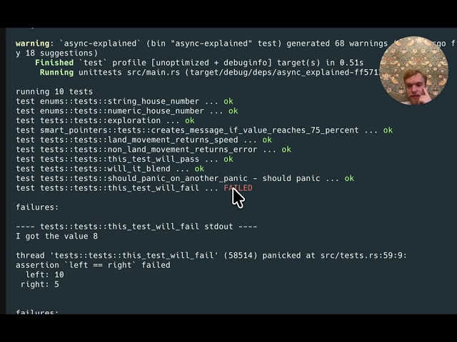 How the cheese was made: Running Tests - Chapter 11.2 Rust Book [Uncut]