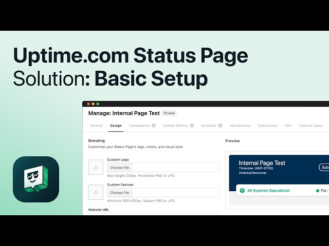 Uptime.com Status Page Solution: Basic Setup