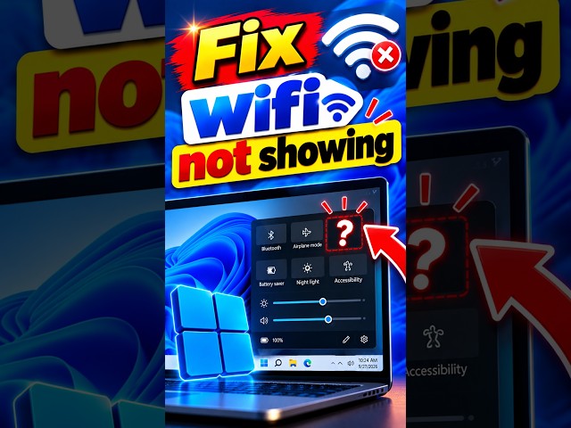 Fix WiFi Not showing in Windows 11 ( 2026 )