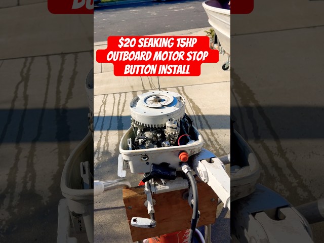 How to install a stop button on a Seaking/Chrysler/Montgomery Ward 15hp Outboard Motor. #2stroke