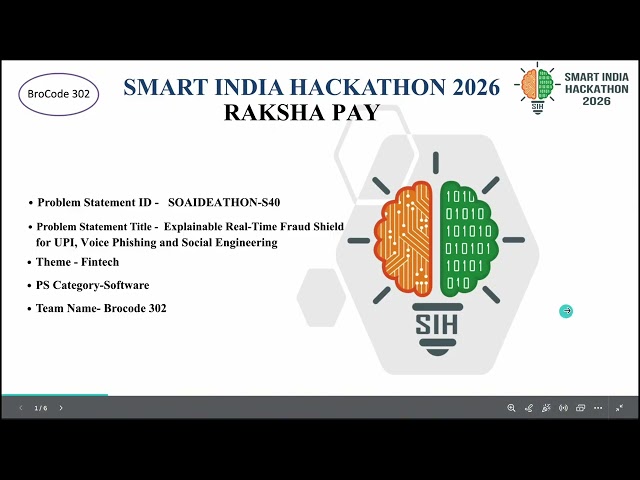 Raksha Pay Explainer Demo | Team BroCode 302 | SOA IDEATHON S-40 | SIH 2026 | SOA IDEATHON 2026 |
