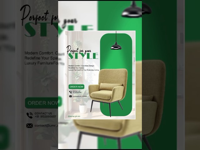 Photoshop Furniture Ad Banner Design Tutorial 2026 | Home Decor Poster