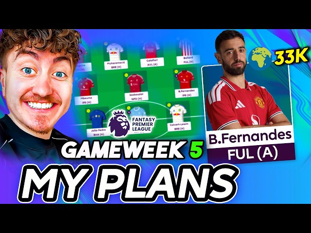TIME TO SELL BRUNO FERNANDES?! 😳 33K RANK | MY FPL TRANSFER PLANS | Fantasy Premier League 2026/27