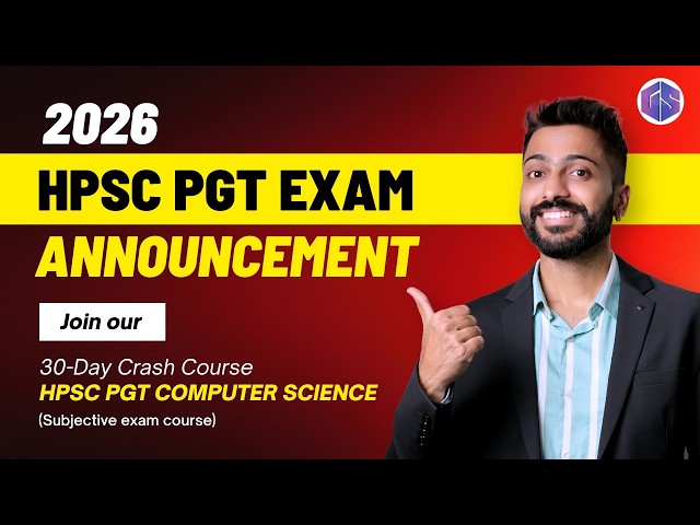 HPSC PGT 2026 EXAM Date out | HPSC PGT 30-Day Crash Course (Subjective Exam course)