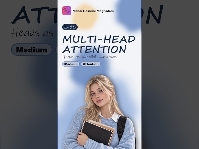 L-16: Multi-head attention – Reshape, Attend, Project #LLM #Transformers #shorts