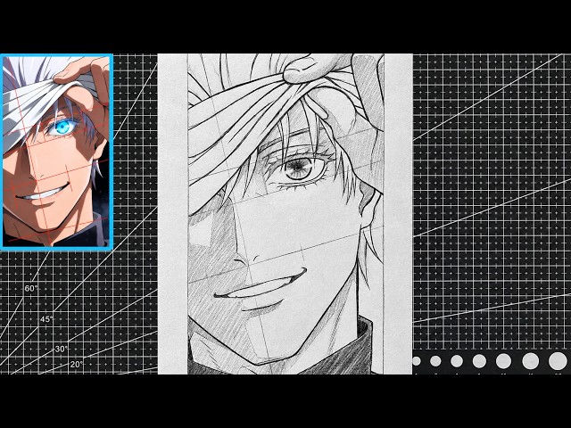 Draw with me | How to Draw Gojo Satoru Step by Step Tutorial | Jujutsu Kaisen
