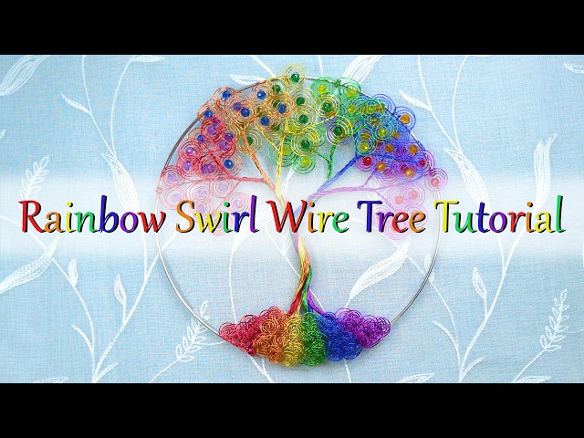 Rainbow Swirl Wire Tree Tutorial