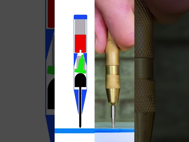 How to Use an Automatic Center Punch for Accurate Drilling - Stop Bit Wander #shorts
