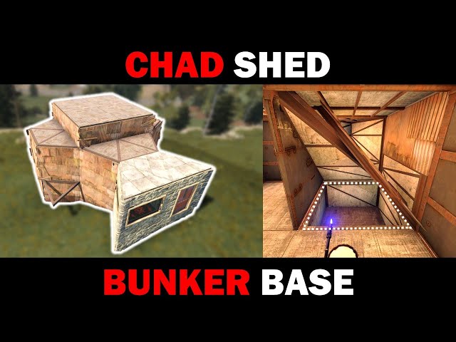 Chad Shed 2 - Simple RUST 2x2 Bunker Base Design | 17/23 Rockets