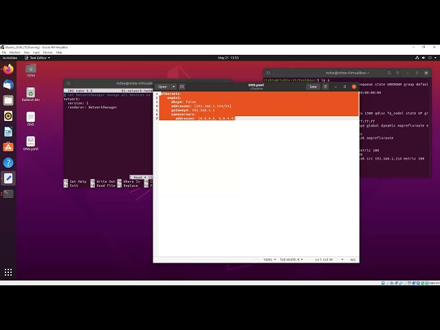 Set custom DNS servers on Ubuntu 20.04 with Netplan, Network Manager & static IP