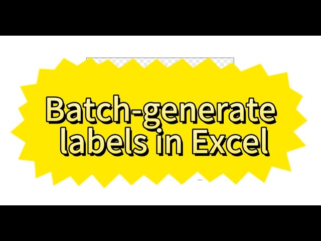 Batch Print Labels in Excel