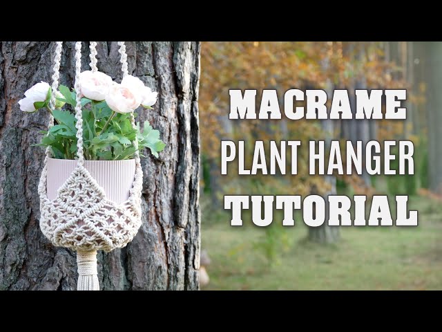 DIY Macrame Plant Hanger NEW Connected Squares Pattern