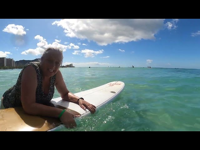 October 2022 - Maya and Christine Surfing Waikiki