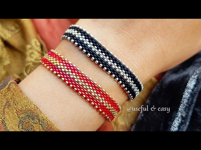 HANDMADE BRACELET/SEED BEAD BRACELET TUTORIAL/ZIPPER BRACELETS/ Useful & Easy