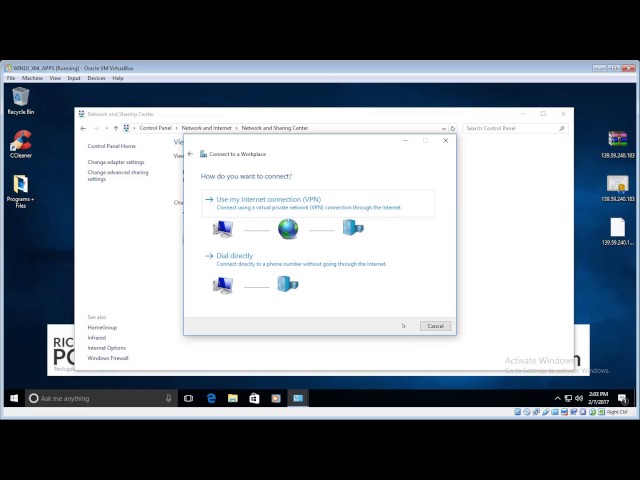 Connect VPN using L2TP/IPSec on Windows (all versions)