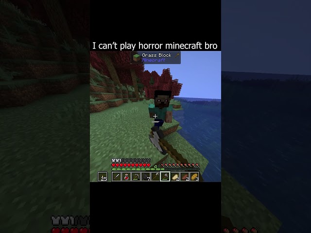 I can't play horror minecraft bro (98.64% accurate) #minecraft #shorts