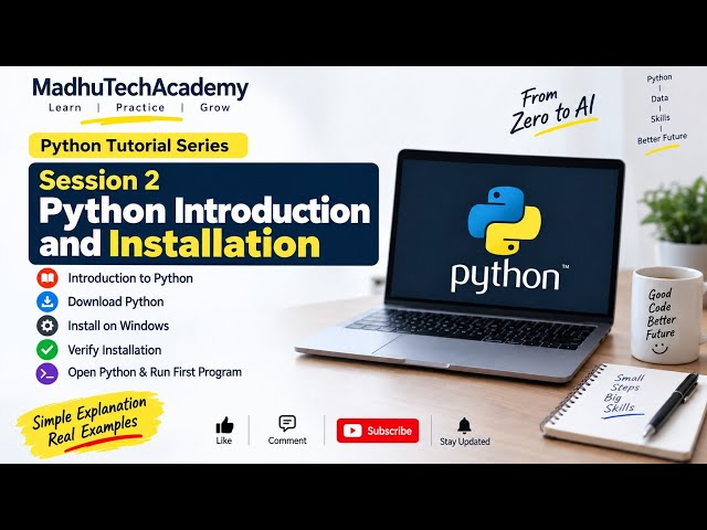 Python Tutorial Telugu | Introduction & Installation 🐍 | Session 2