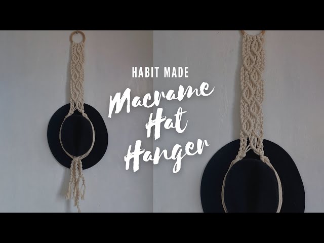 Simple Macrame Hat Hanger Tutorial | DIY Hat Organizer | Double Half Hitch | Macrame for Beginner