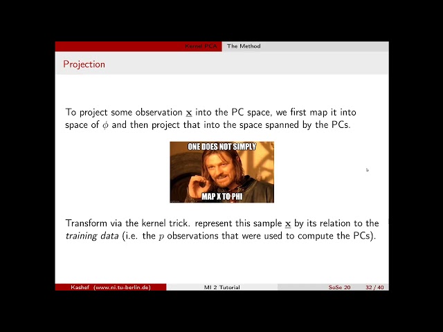 Machine Intelligence 2 tutorial 3 Kernel PCA pt 4/5 Projection/Reconstruction