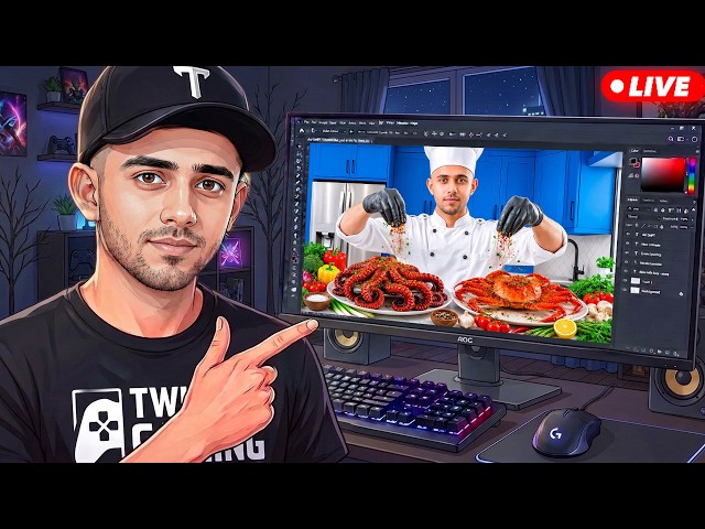 Making Pubg Mobile Thumbnail For @Thebeastop99   | Photoshop Live Stream