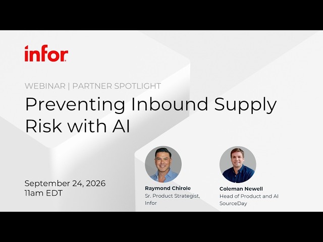 Partner Spotlight: SourceDay | Preventing Inbound Supply Risk with AI