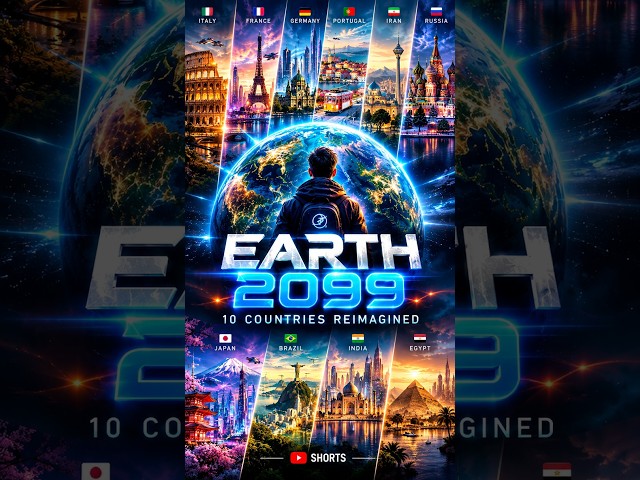 EARTH 2099 🌍 10 Countries. 10 Futuristic Worlds. ⚡ #Shorts